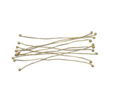 Gold 24 Gauge Brass Fuse Wire (Ball Pins) For Jewellery Making , BPP-010